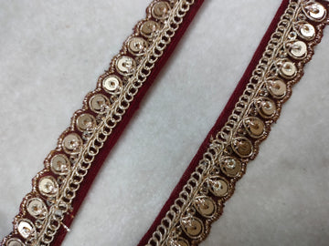 Maroon Fancy Embellished Trim