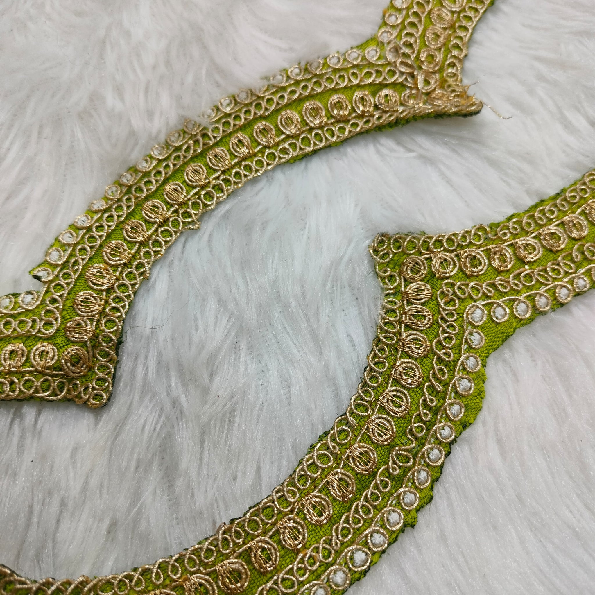 Green Fancy Embellished Trim