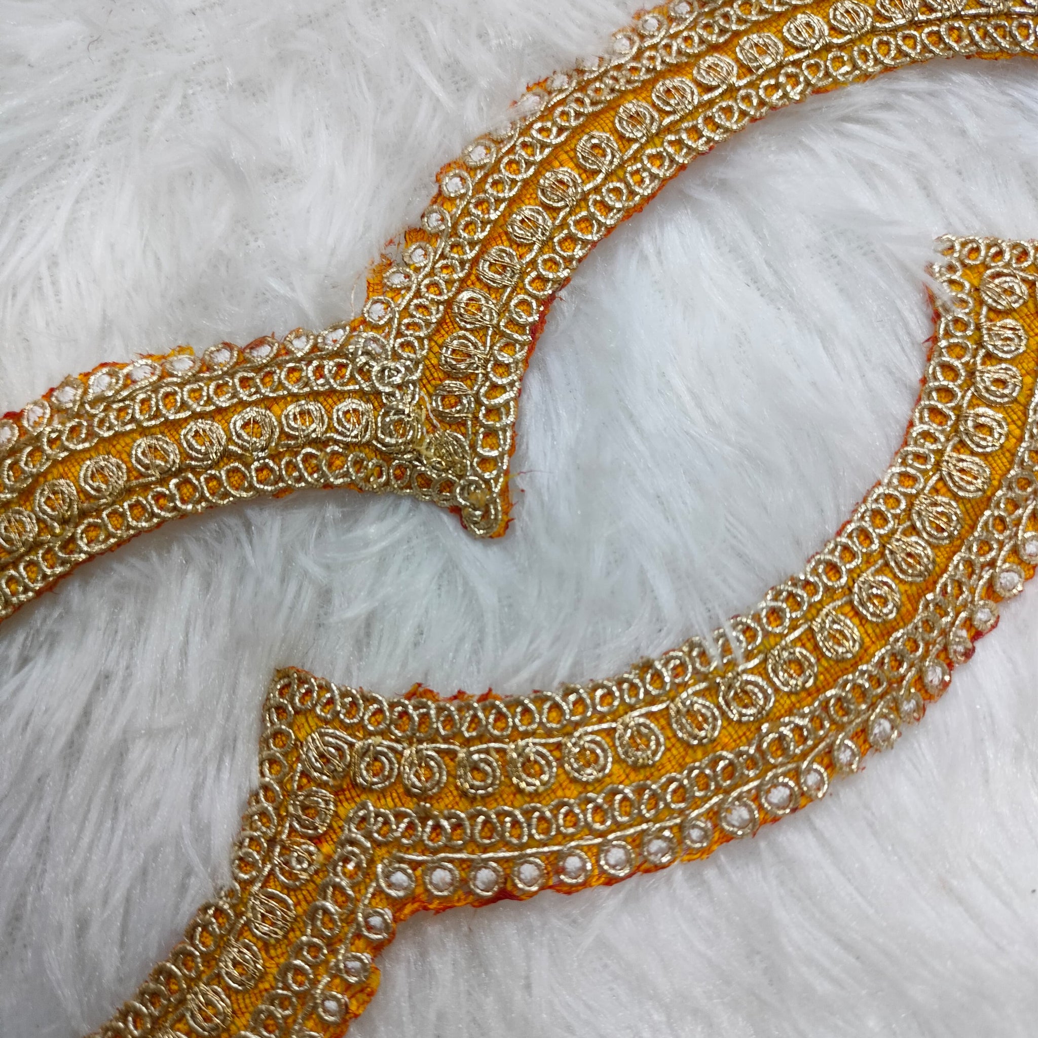 Yellow Fancy Embellished Trim