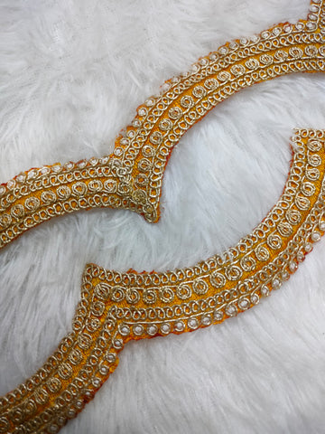 Yellow Fancy Embellished Trim