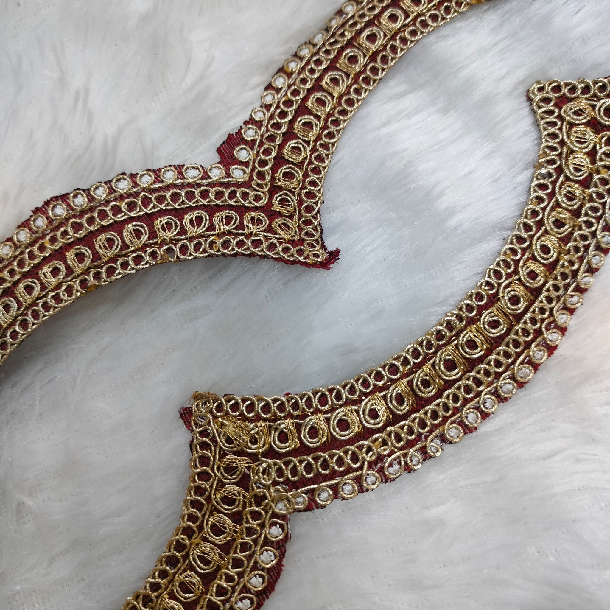 Maroon Fancy Embellished Trim