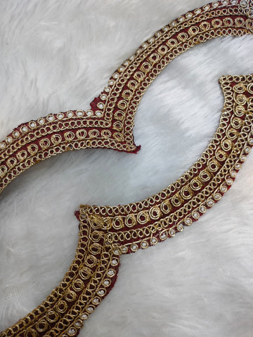 Maroon Fancy Embellished Trim