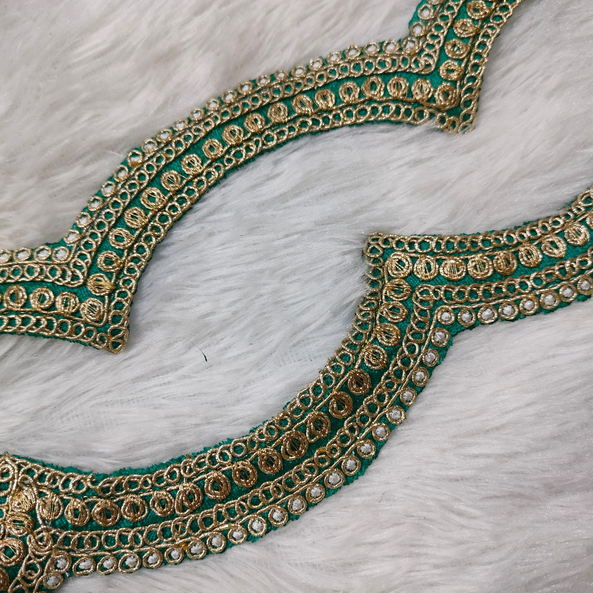 Green Fancy Embellished Trim