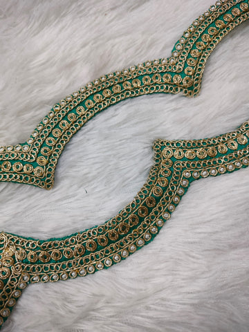 Green Fancy Embellished Trim