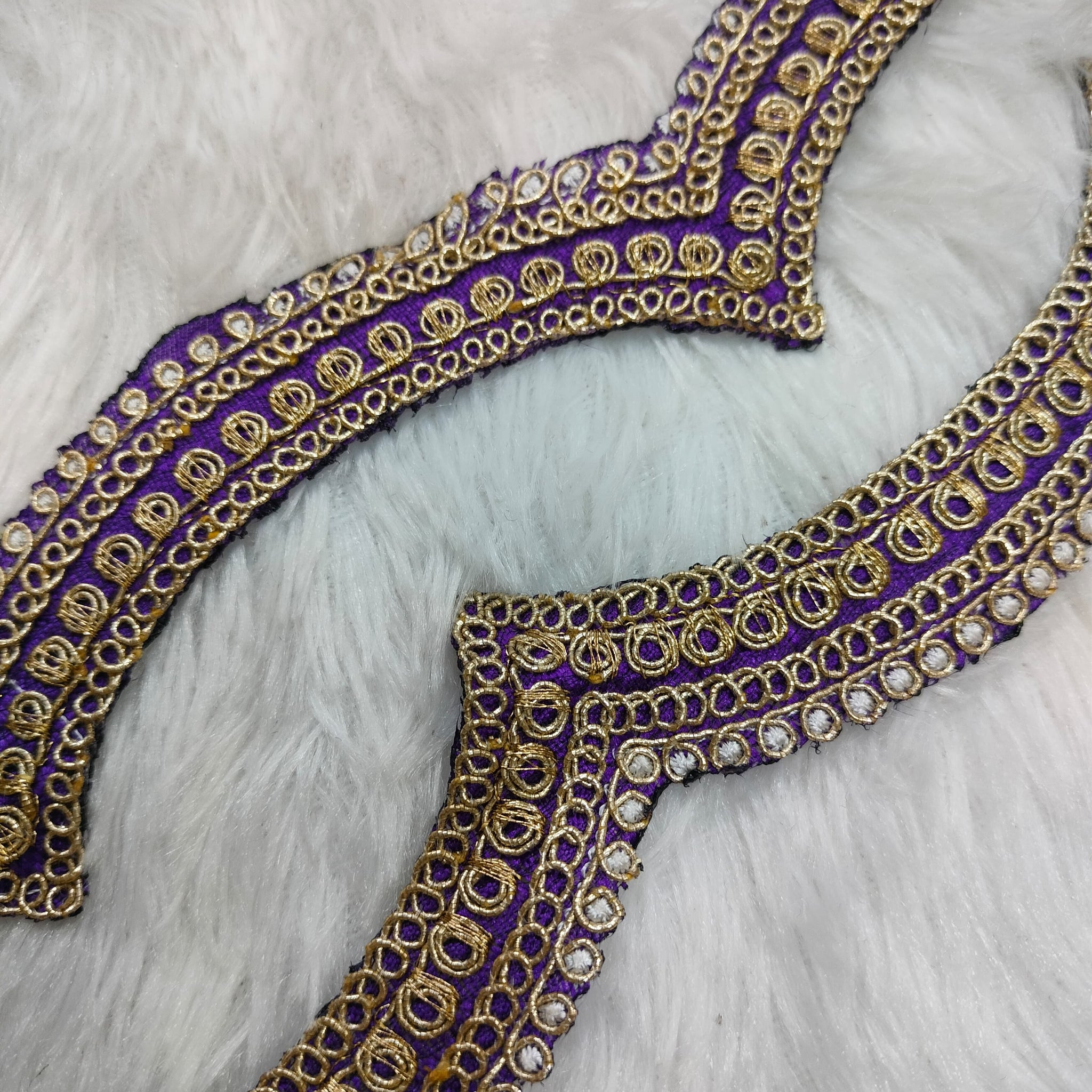 Purple Fancy Embellished Trim