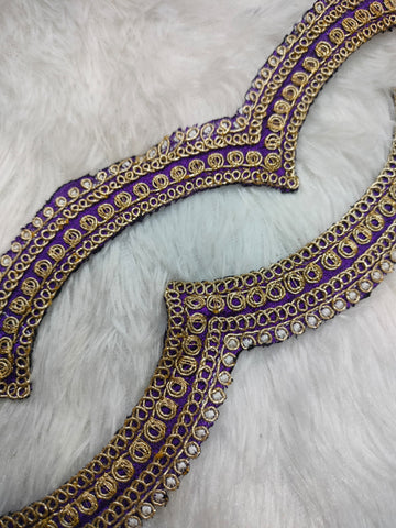 Purple Fancy Embellished Trim