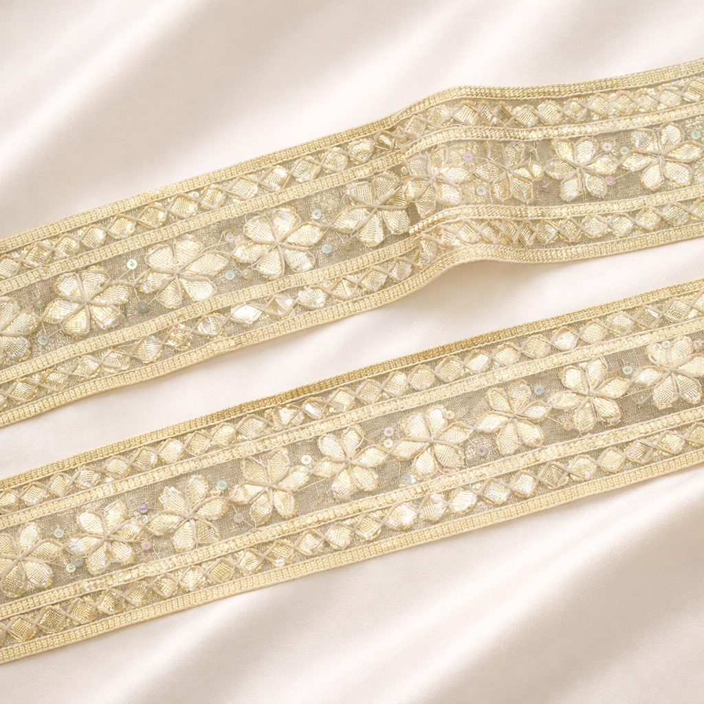 Handwork Floral Gota Trim