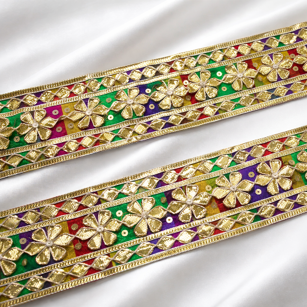 Handwork Floral Gota Trim