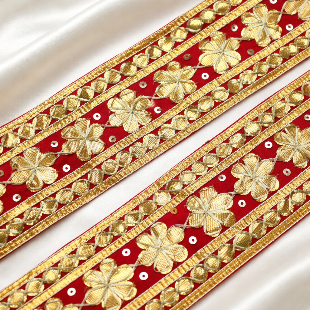 Handwork Floral Gota Trim