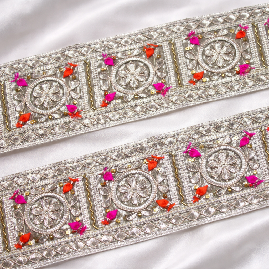 Multicolor Handcrafted Gota Trim