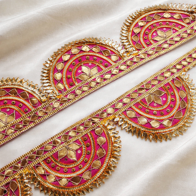 Pink Traditional Gota Patti Trim
