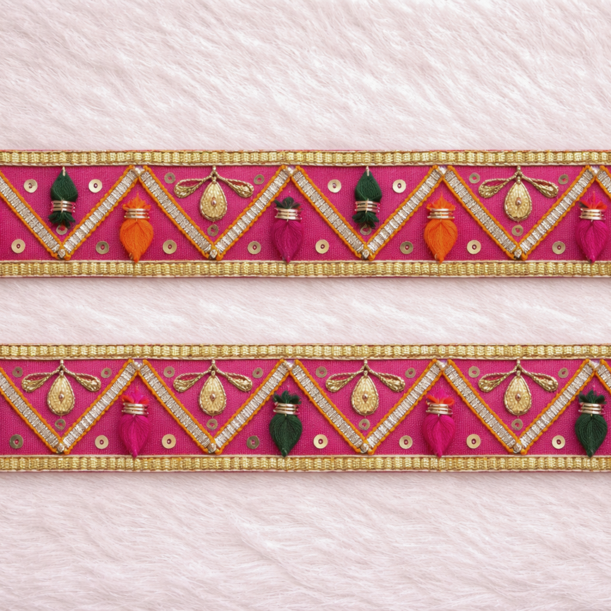 Pink Traditional Gota Patti Trim