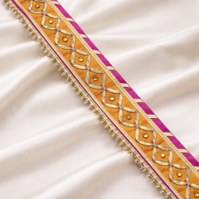 Handcrafted Gota Work Lace Border with Geometric Motif