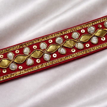 Floral Gota Embroidered Lace Border with Sequin & Bead Detailing