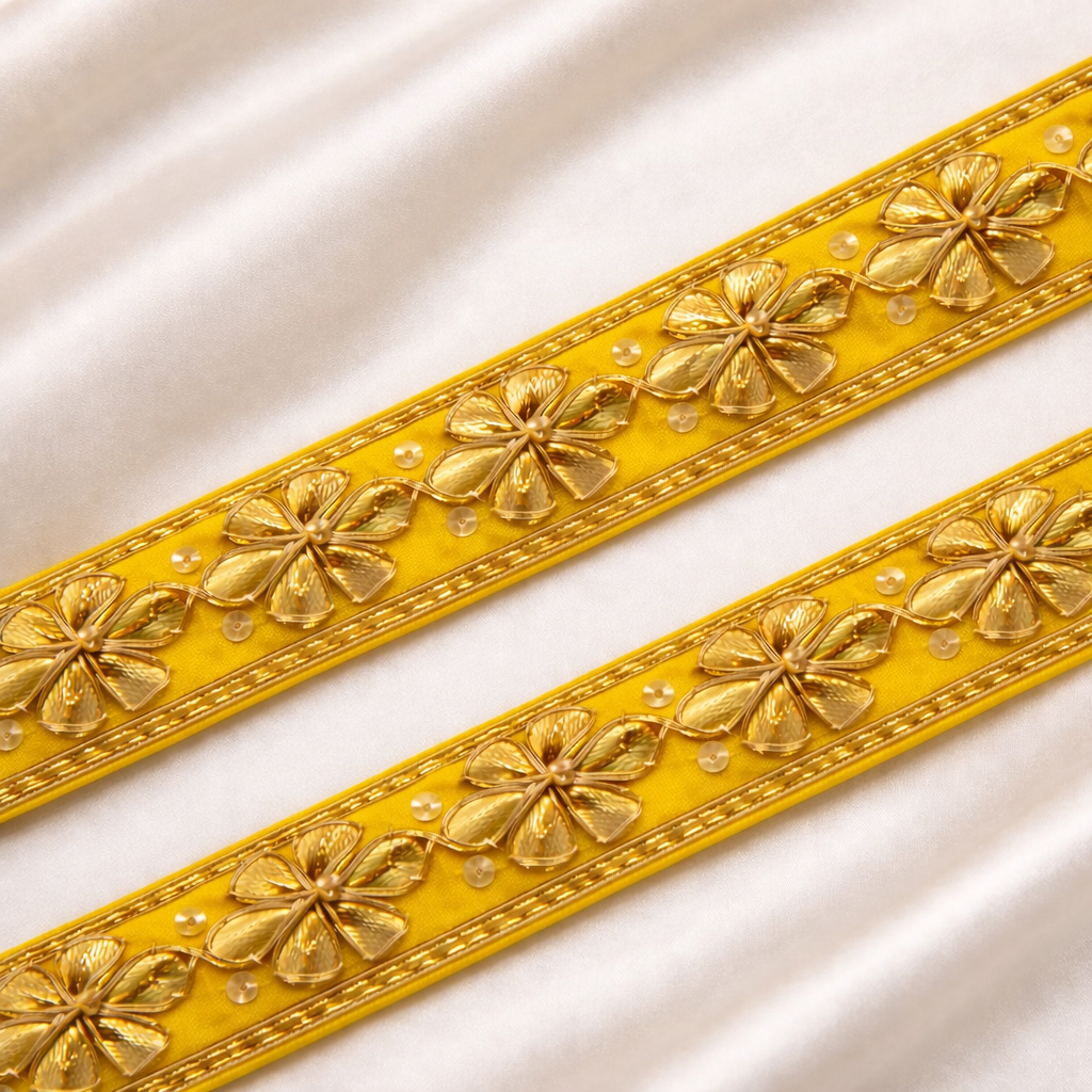 Floral Gota Patti Lace Border