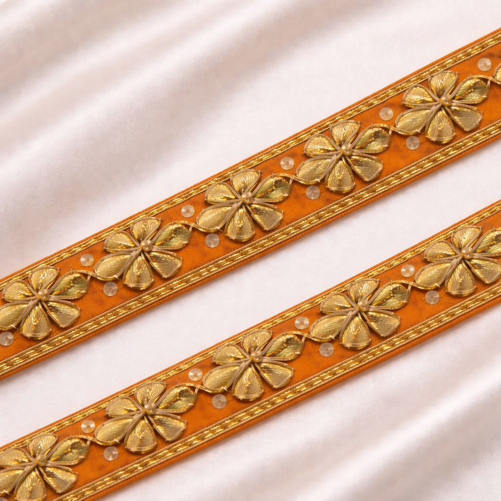 Floral Gota Patti Lace Border