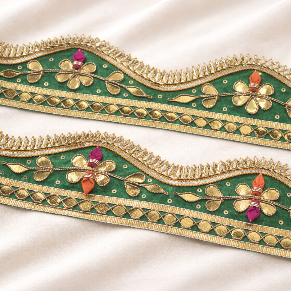 Multicolor Embroidered Gota Trim