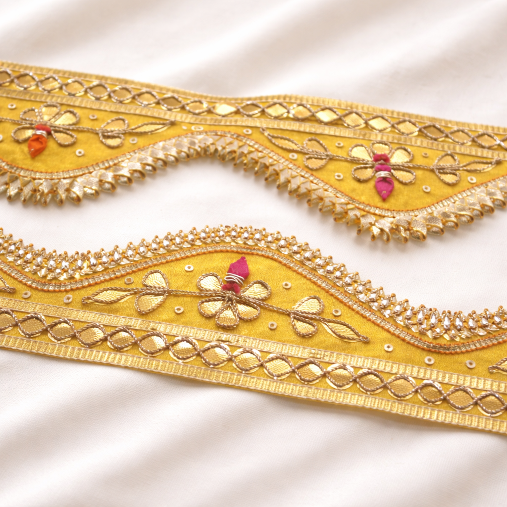 Multicolor Embroidered Gota Trim