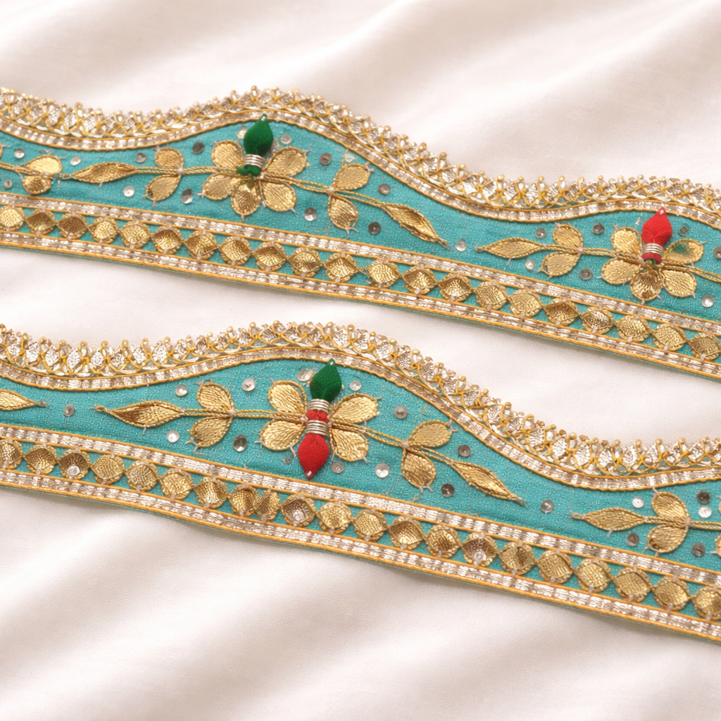 Multicolor Embroidered Gota Trim
