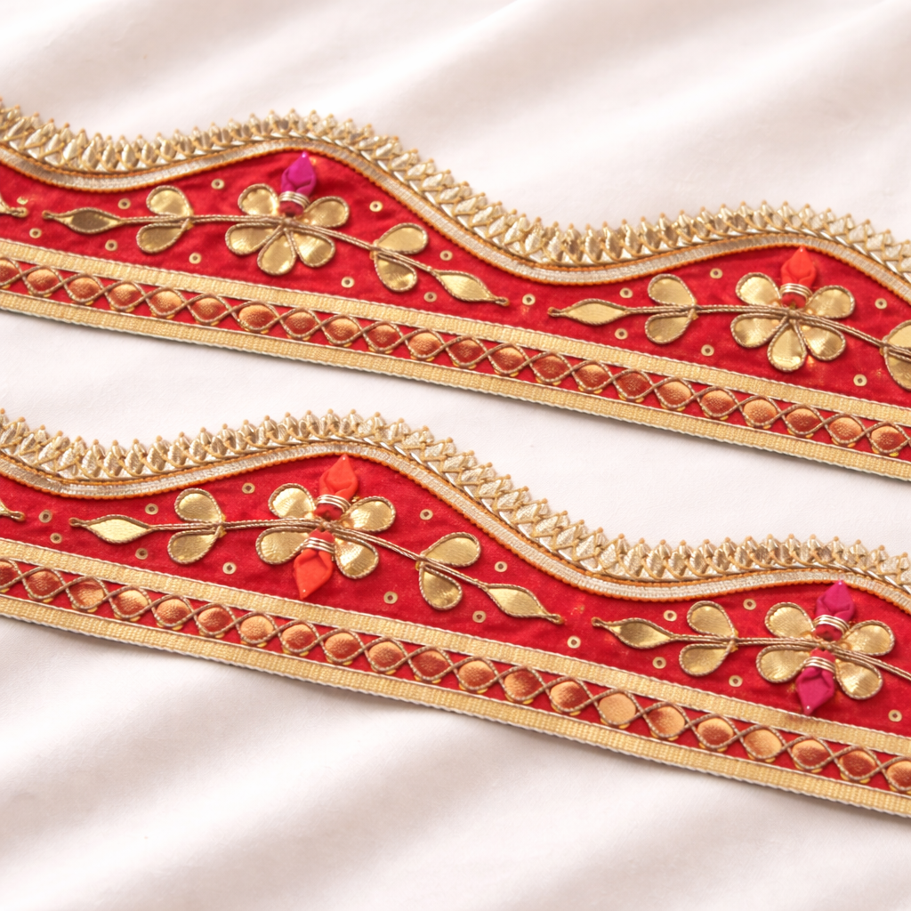 Multicolor Embroidered Gota Trim