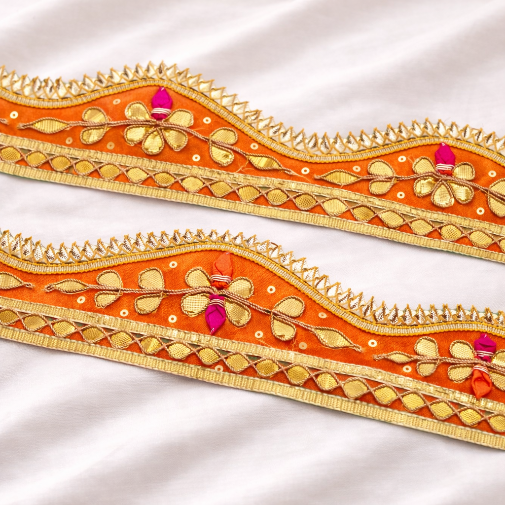 Multicolor Embroidered Gota Trim