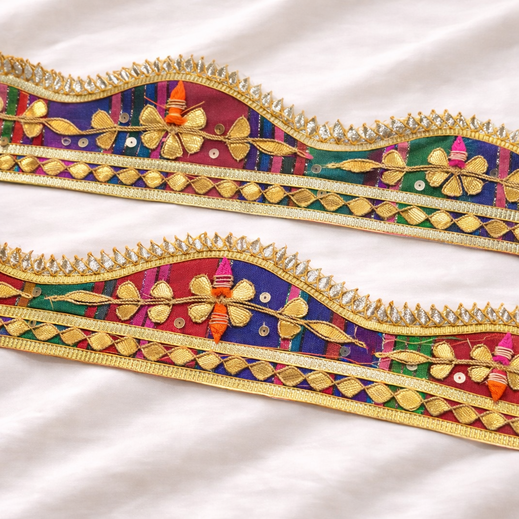 Multicolor Embroidered Gota Trim