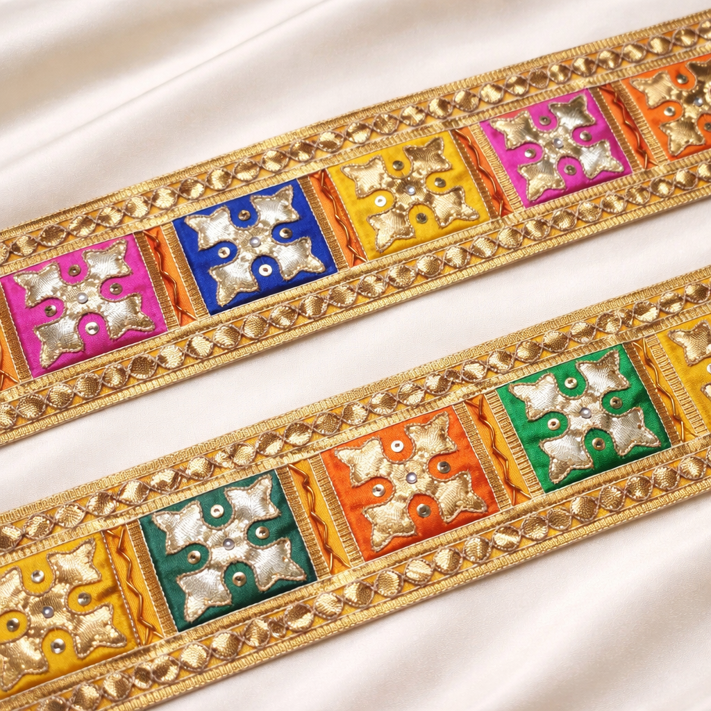 Multicolor Handcrafted Gota Lace