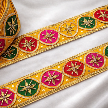 Multicolor Gota Zari Lace