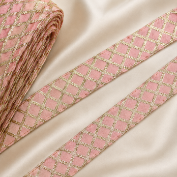 Geometric Lattice Gota Lace Trim Border for Ethnic & Designer Wear