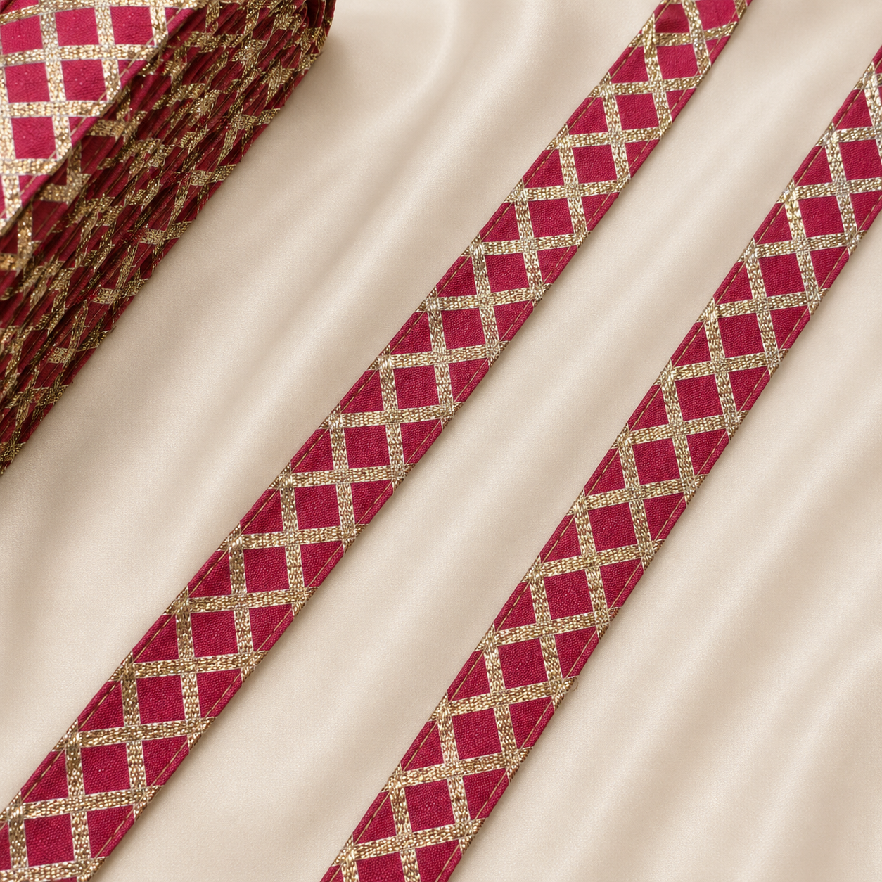 Geometric Lattice Gota Lace Trim Border for Ethnic & Designer Wear