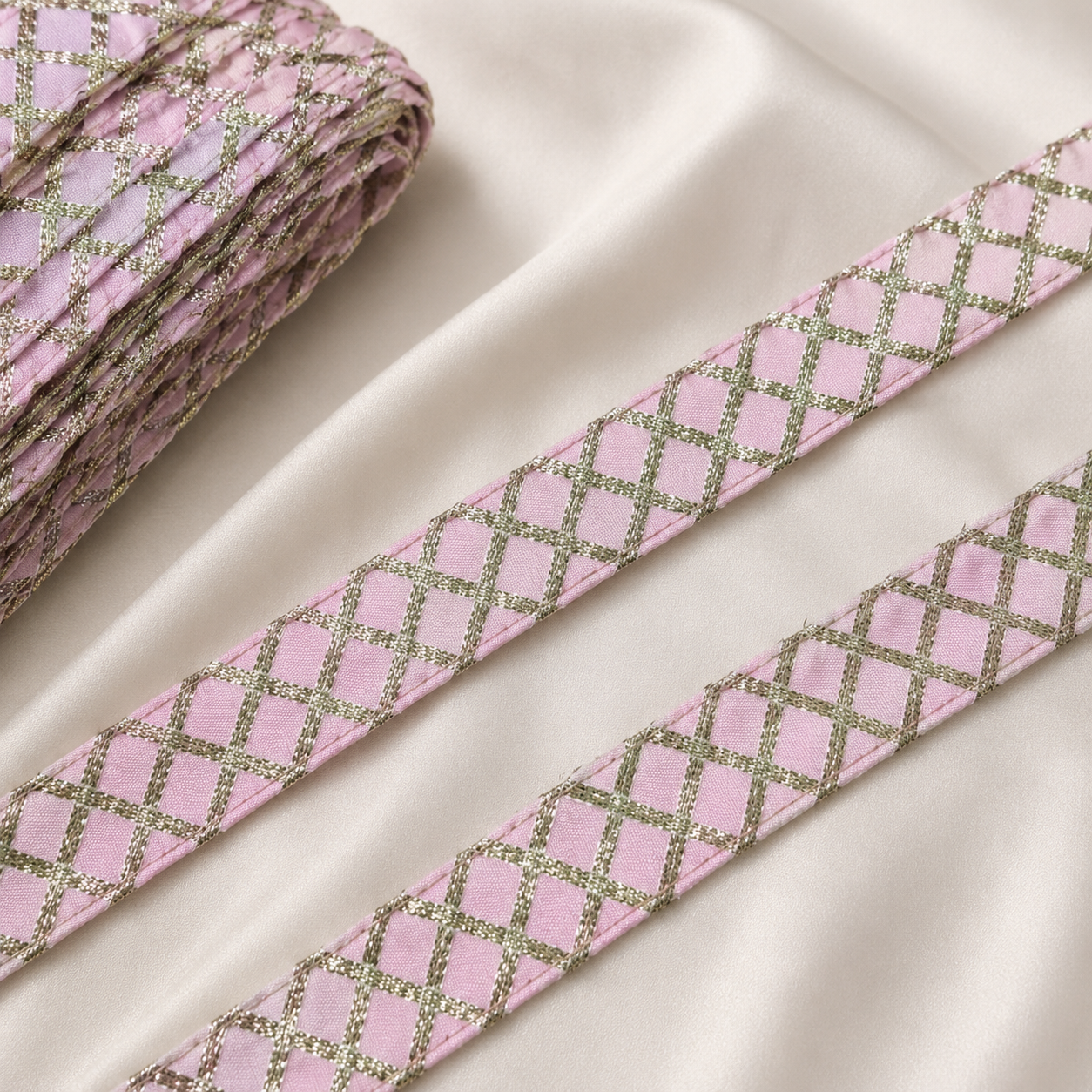 Geometric Lattice Gota Lace Trim Border for Ethnic & Designer Wear