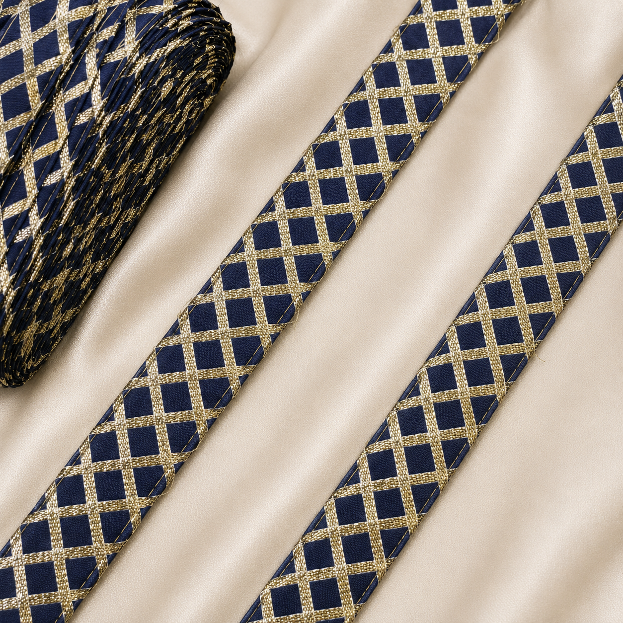 Geometric Lattice Gota Lace Trim Border for Ethnic & Designer Wear