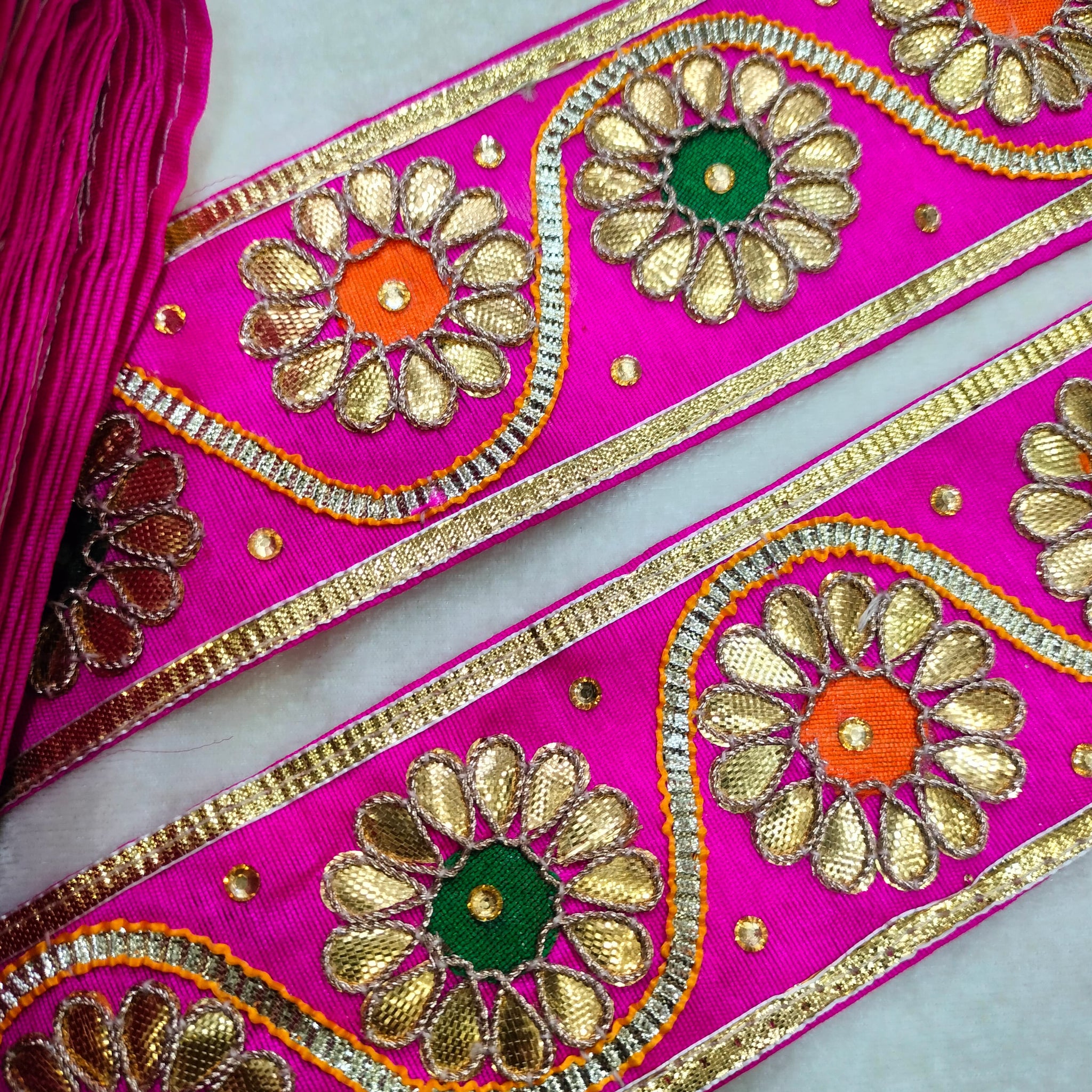 Pink Traditional Gota Work Lace