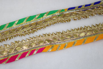 Multicolor Gota Lehariya Work Lace