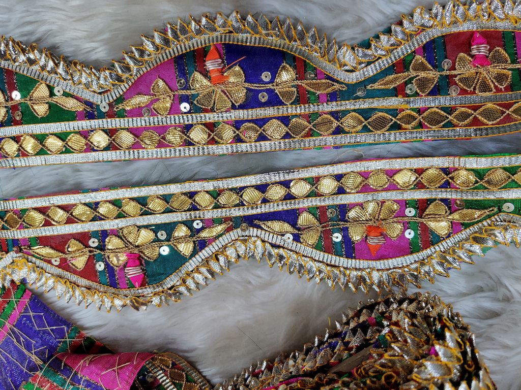 Multicolor Gota Embellished Handwork Trim