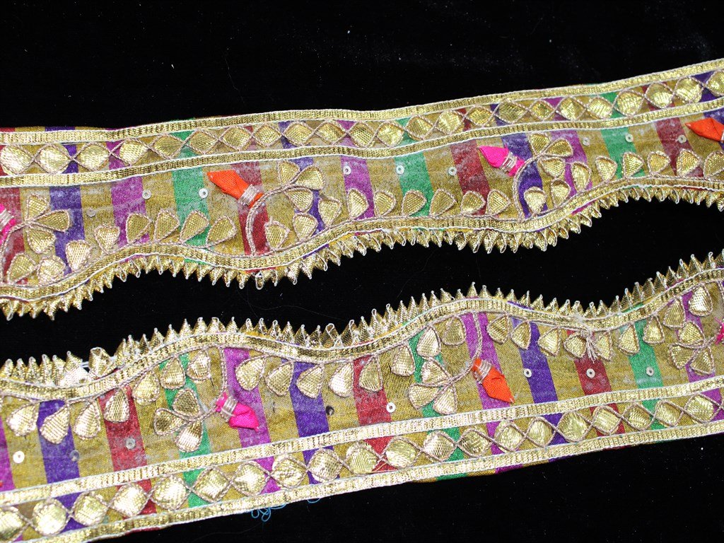 Multicolor Gota Embellished Handwork Trim