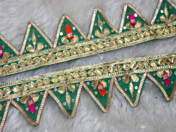 Green Traditional Gota Trim