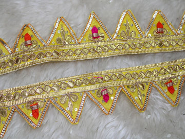 Yellow Traditional Gota Trim