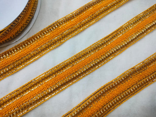 Yellow Fancy Zari Trim