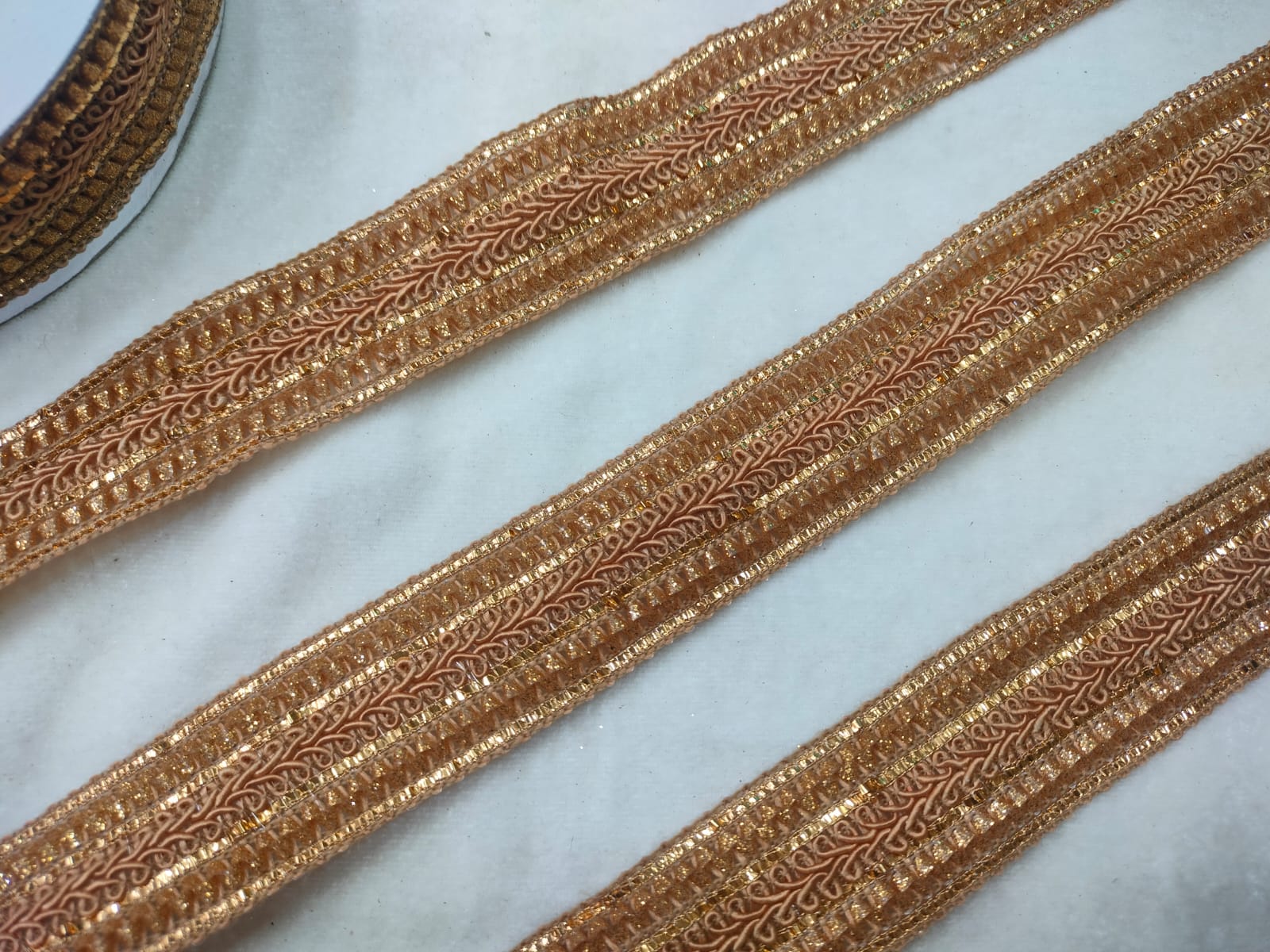 Dark Golden Fancy Zari Trim