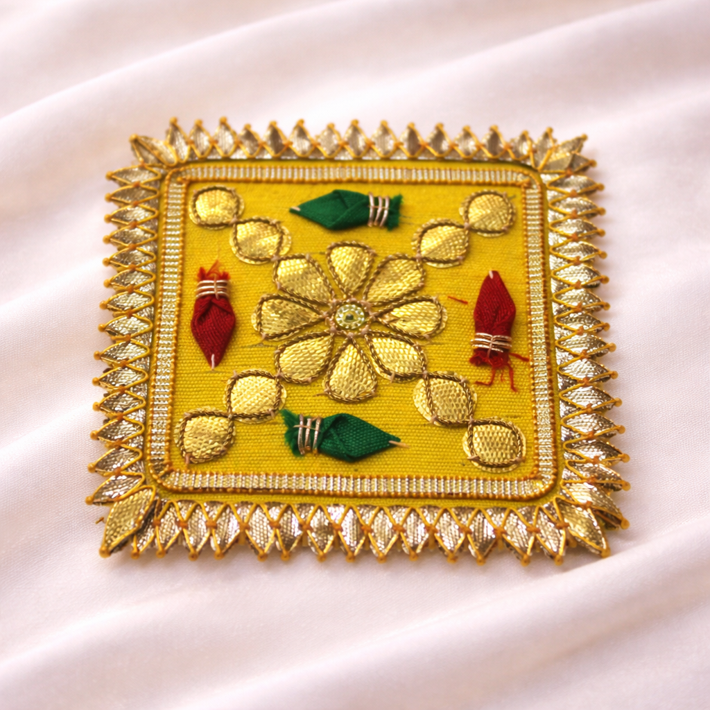 Embellished Square Gota Patti Patch (12 Pieces)