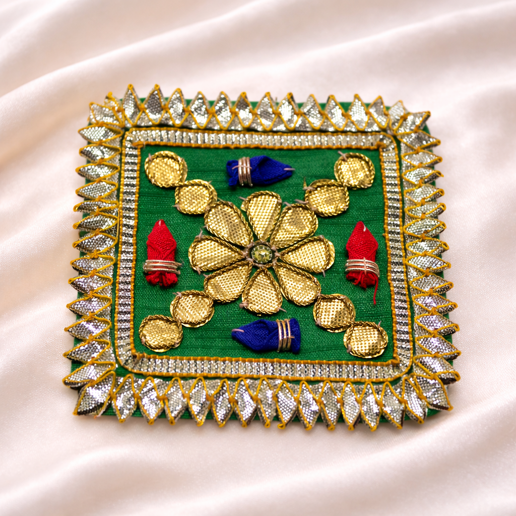 Embellished Square Gota Patti Patch (12 Pieces)