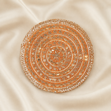 Circular Gota Work Embellished Patch with Geometric & Floral Detailing