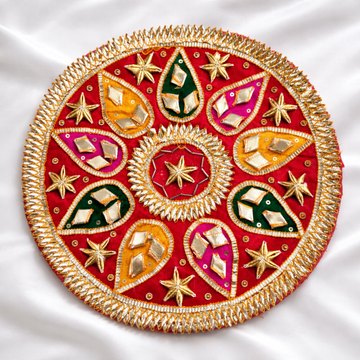 Handcrafted Gota Patti Round Patch Set (12 Pieces)