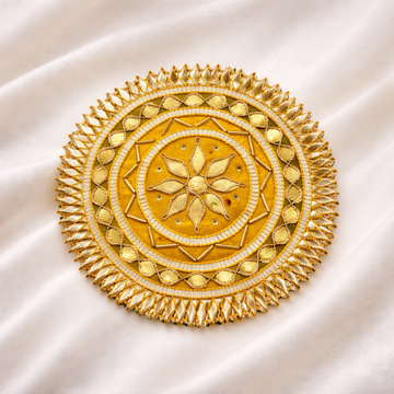 Handcrafted Gota Patti Round Patch Set (12 Pieces)