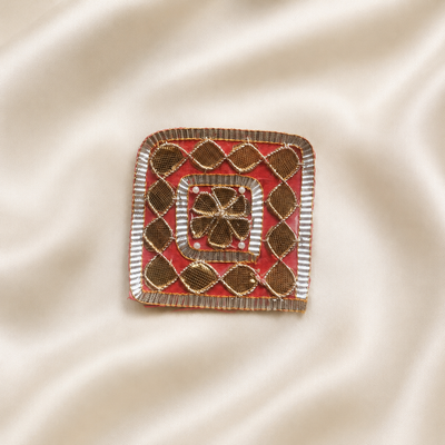 Geometric Gota Work Square Embellished Patch for Festive & Designer Wear (25/50 Pieces) hover