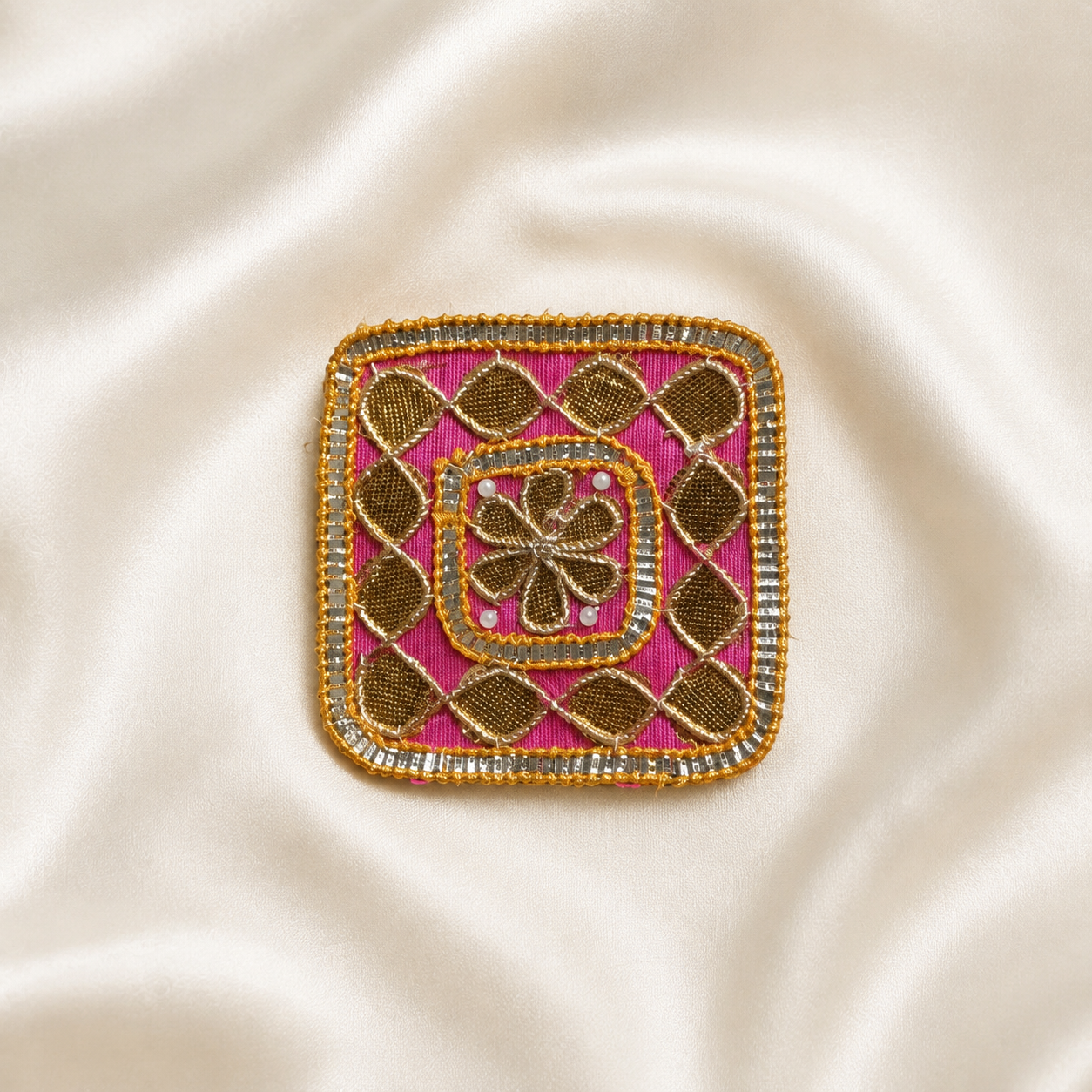 Geometric Gota Work Square Embellished Patch for Festive & Designer Wear (25/50 Pieces)