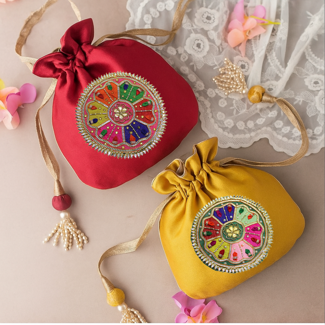 Elegant Multicolor Gota Patti Patch (6 pieces)