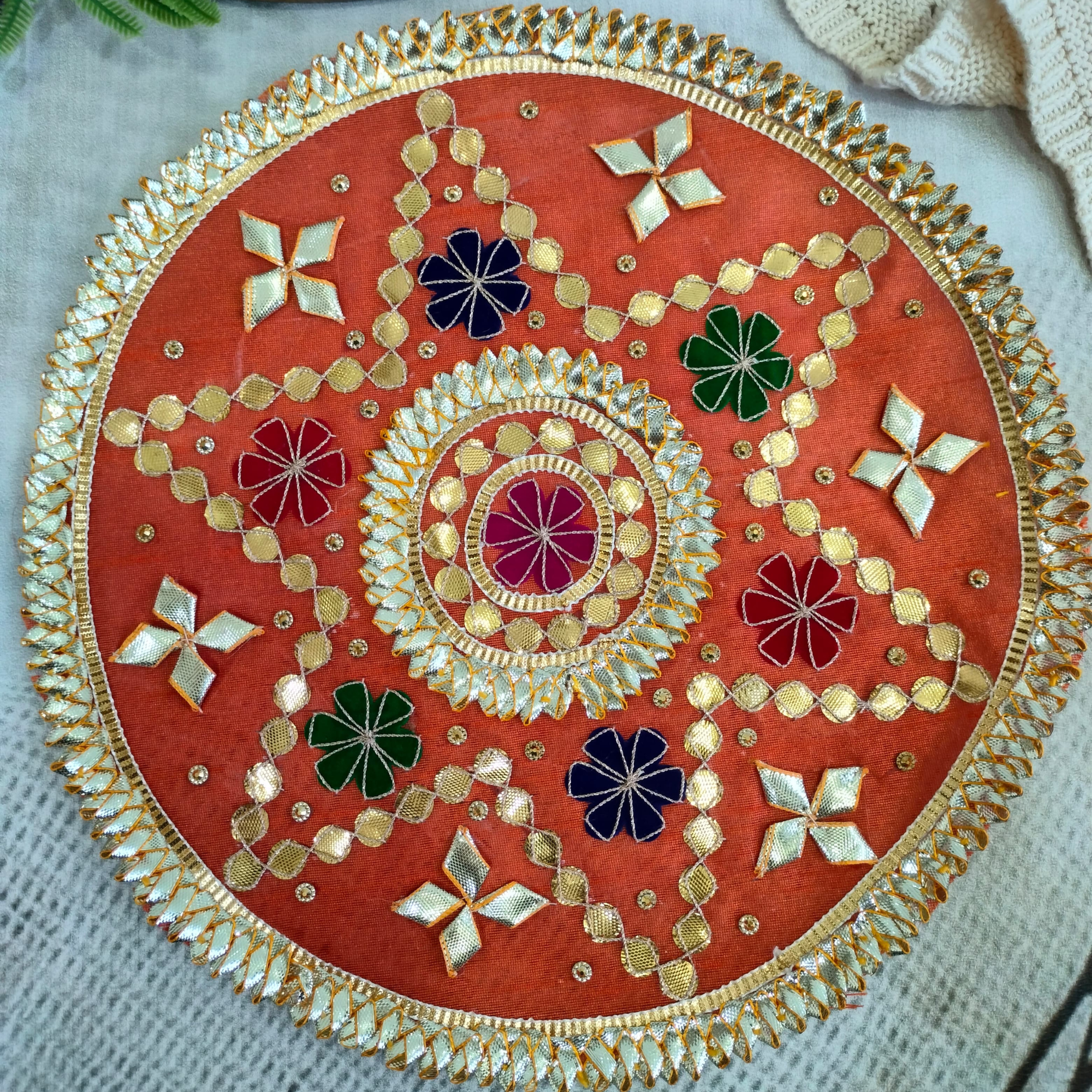 Delicate Embellished Gota Patti Patch (6 Pieces)