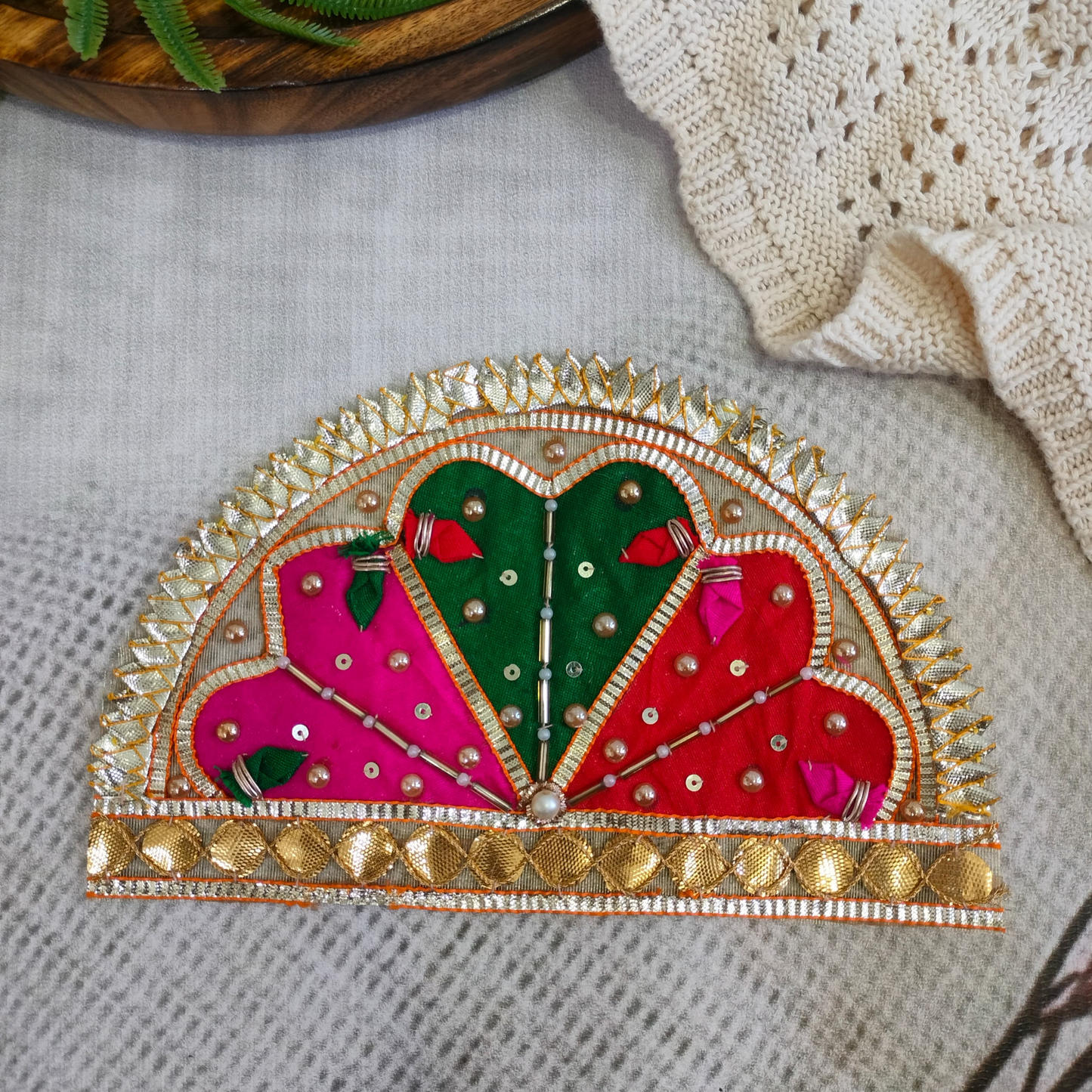 Golden Embellished Gota Patch (12 Pieces)